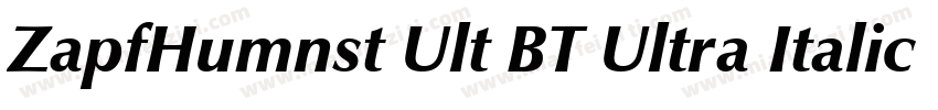 ZapfHumnst Ult BT Ultra Italic字体转换